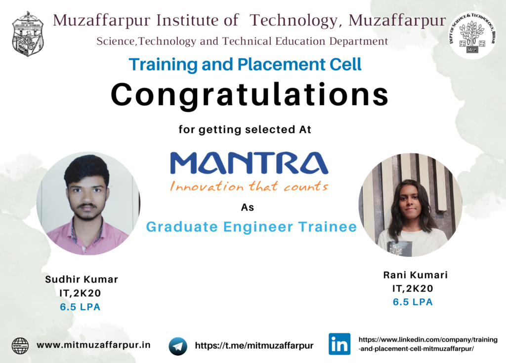 Mantra Graduate Engineer Trainee