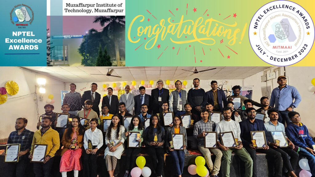 MITMAAI NPTEL Excellence Awards July-Dec 2023